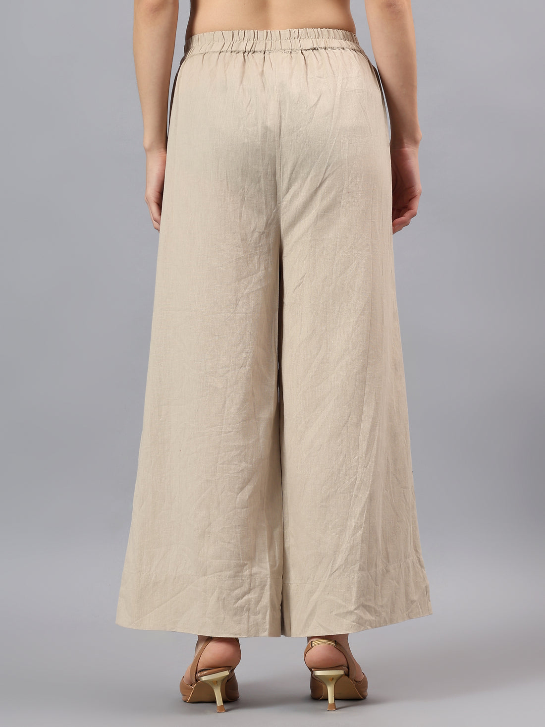 Relaxed Linen Wide-Leg Trousers