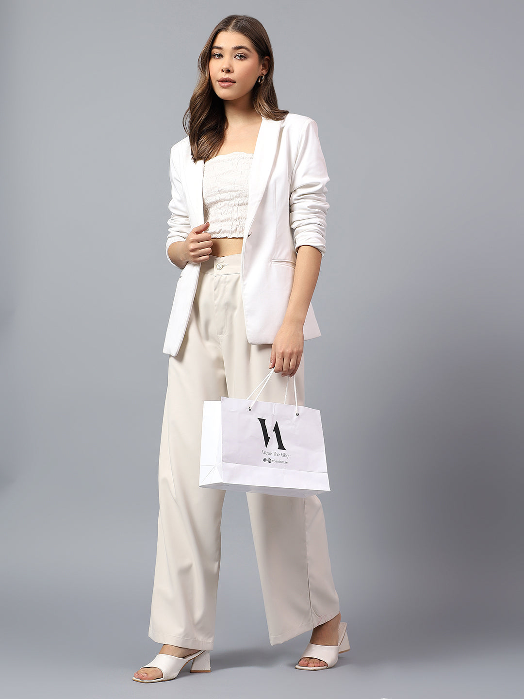 Classic High-Waisted Wide-Leg Trousers