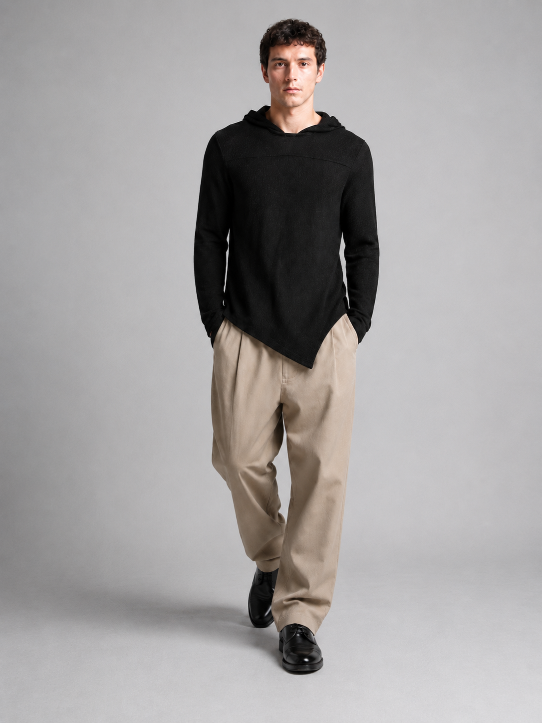 Men’s Premium Asymmetrical Hooded T-Shirt