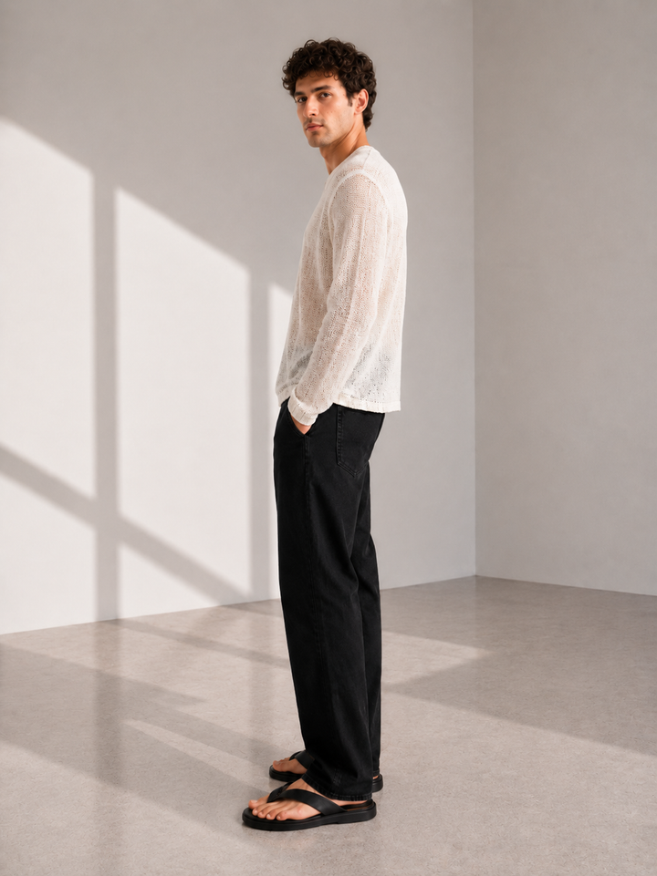 Men’s Lightweight Knit Round Neck T-Shirt